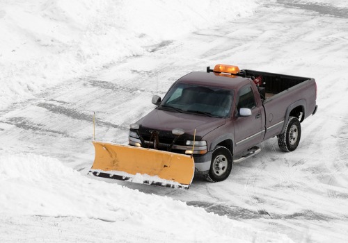Truck working on Snow Removal Service in Washington IL