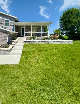 Mailbox, Stairs, & Landscape