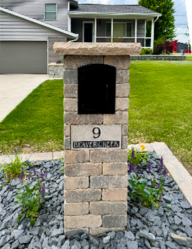 Mailbox, Stairs, & Landscape